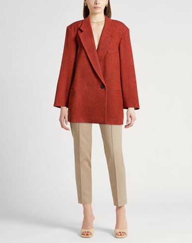 Crème Woman Blazer Rust Size 2 Virgin Wool