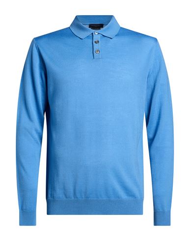Man Sweater Sky blue Size L Merino Wool