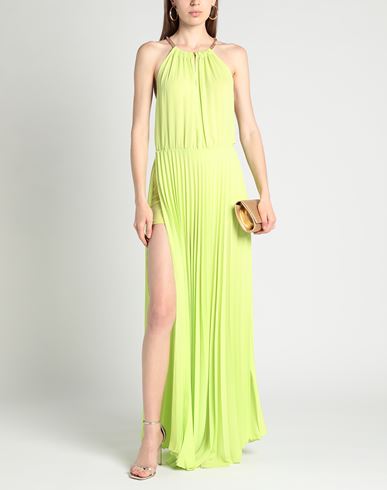 Woman Maxi dress Lime green Size M Polyester
