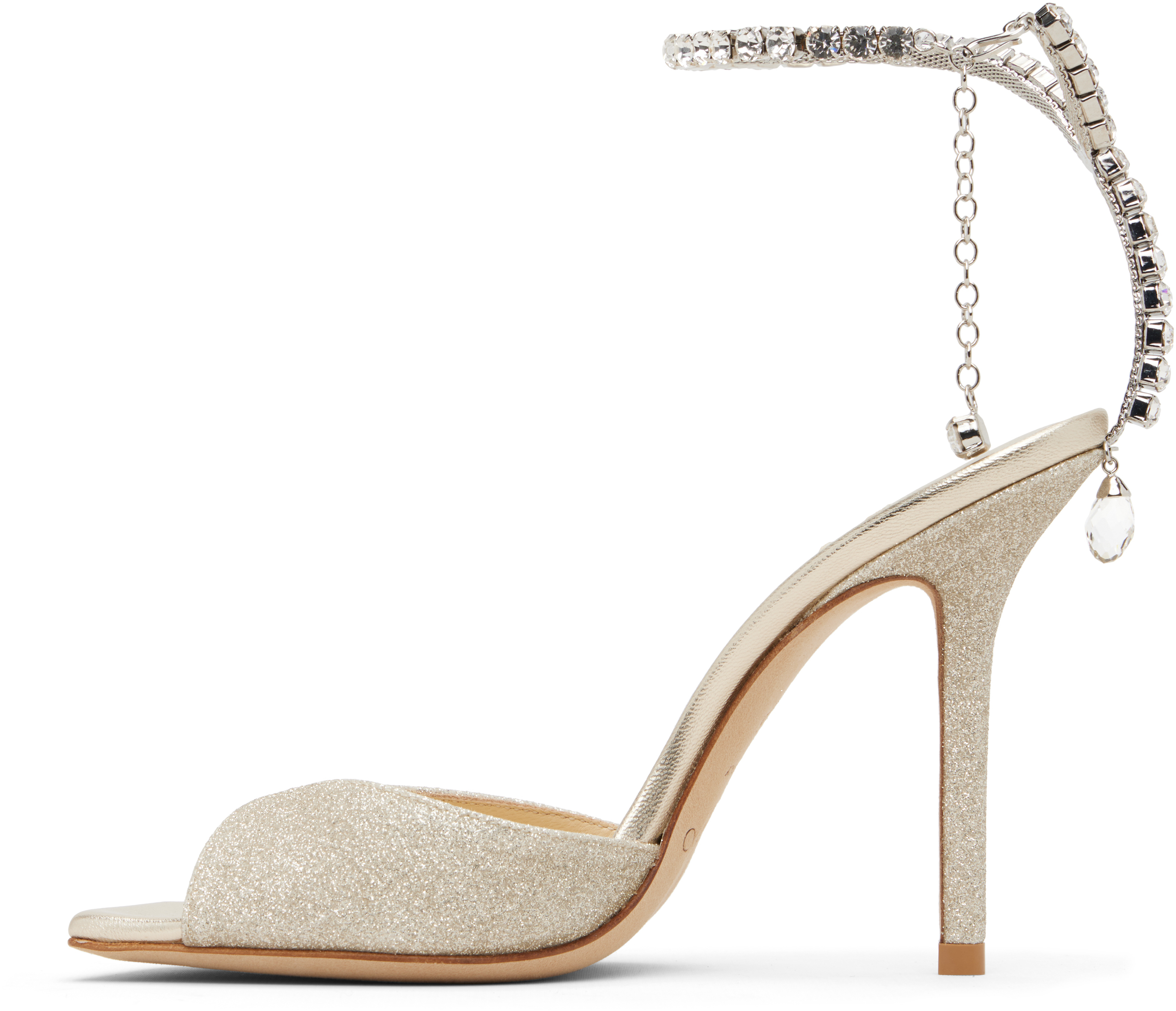 Silver Saeda 100 Heeled Sandals