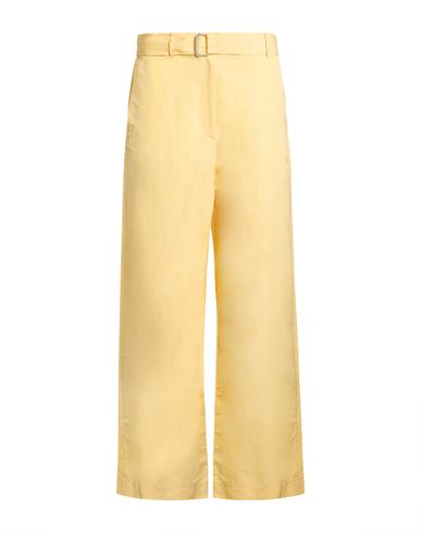 Woman Pants Yellow Size 6 Cotton, Polyester