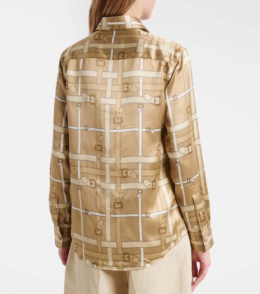 Emma printed satin shirt