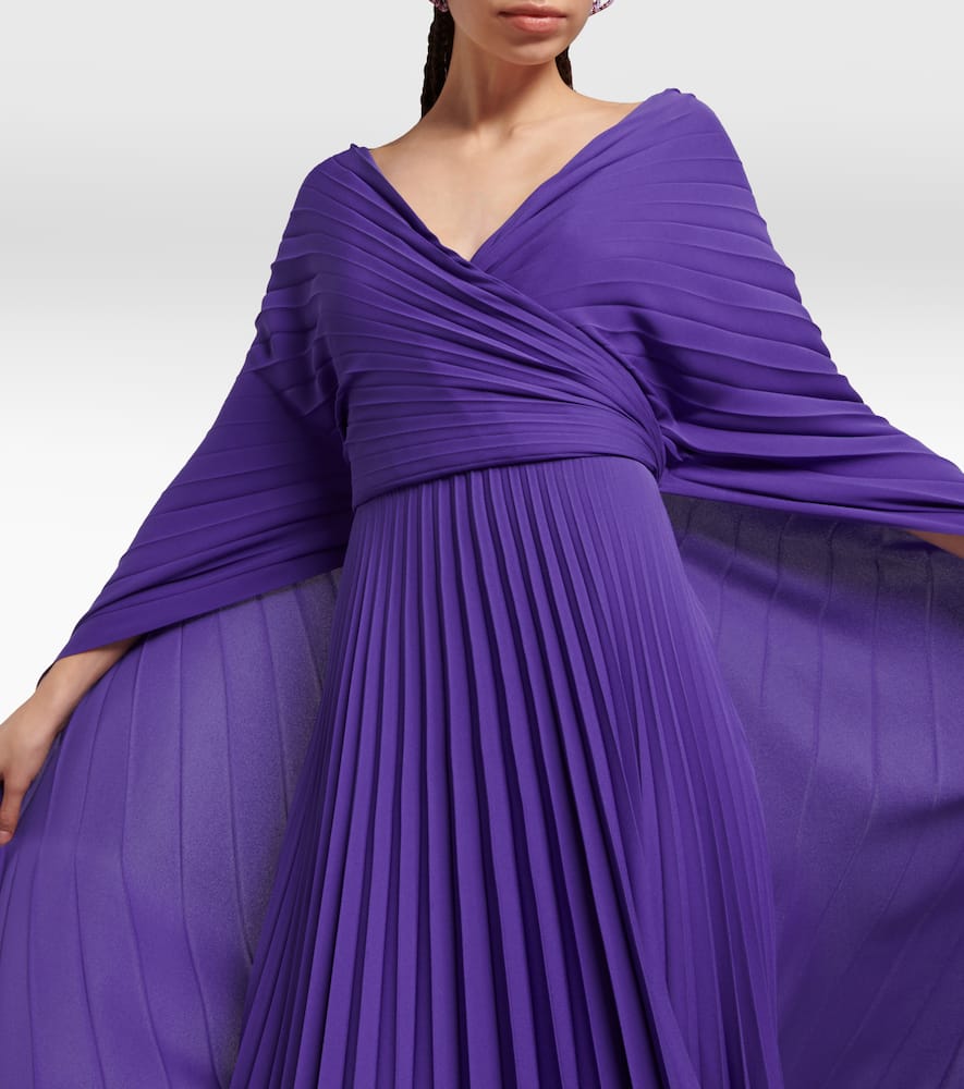 Valentino Pleated silk gown