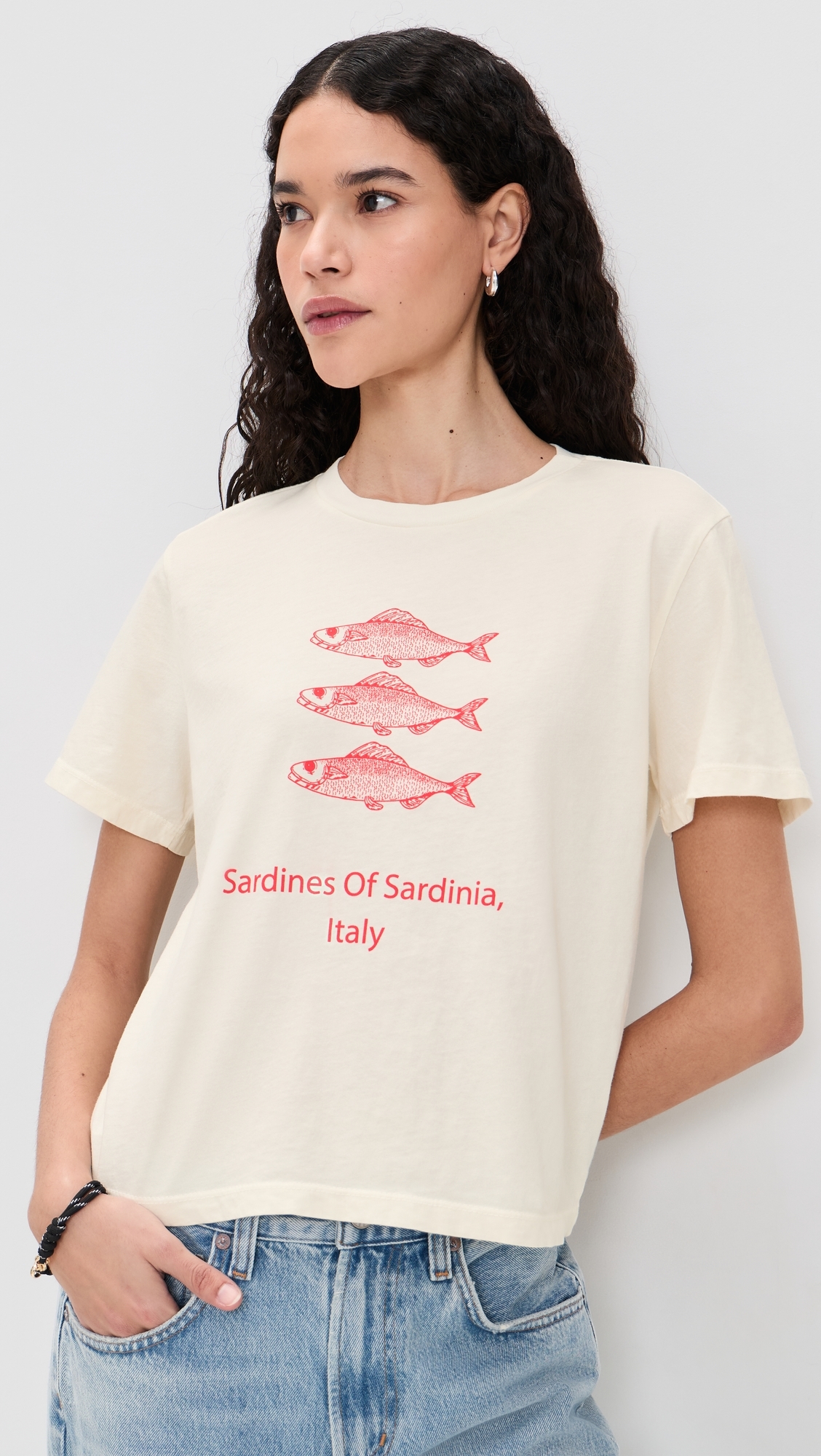 Sardines of Sardinia Everyday Tee Off White
