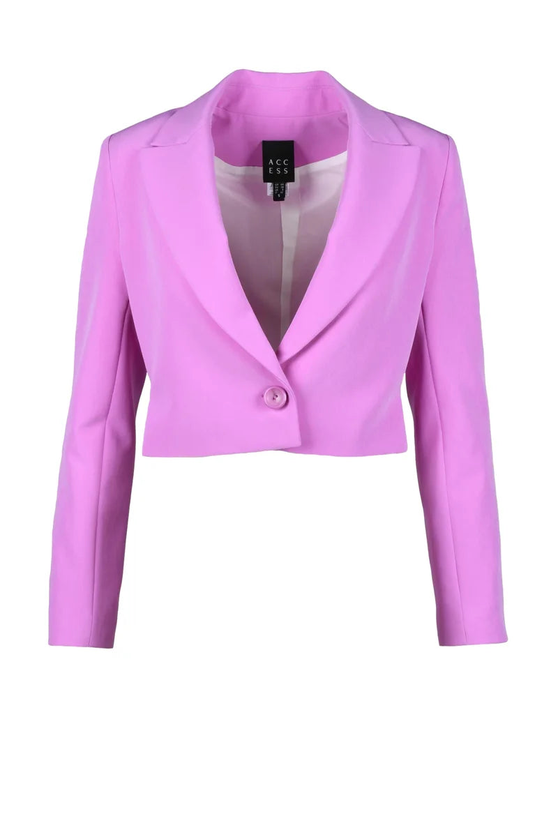 Purple Cropped Recycled Polyester Jacket