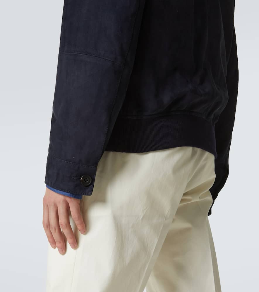 Suede bomber jacket