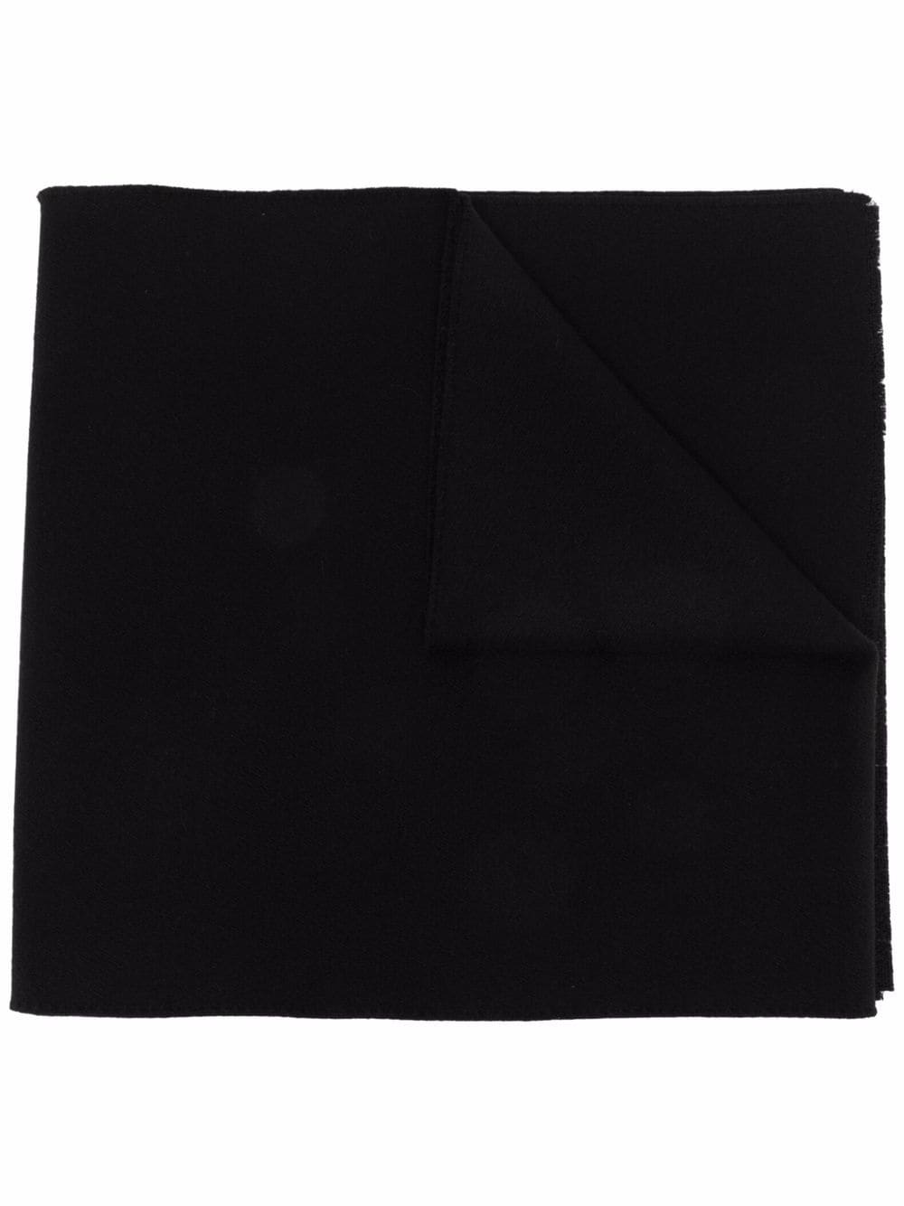 Greca-embroidered wool-cashmere scarf
