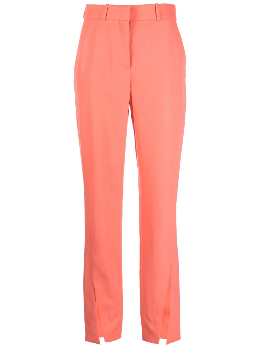 Split-hem straight-leg trousers - Black