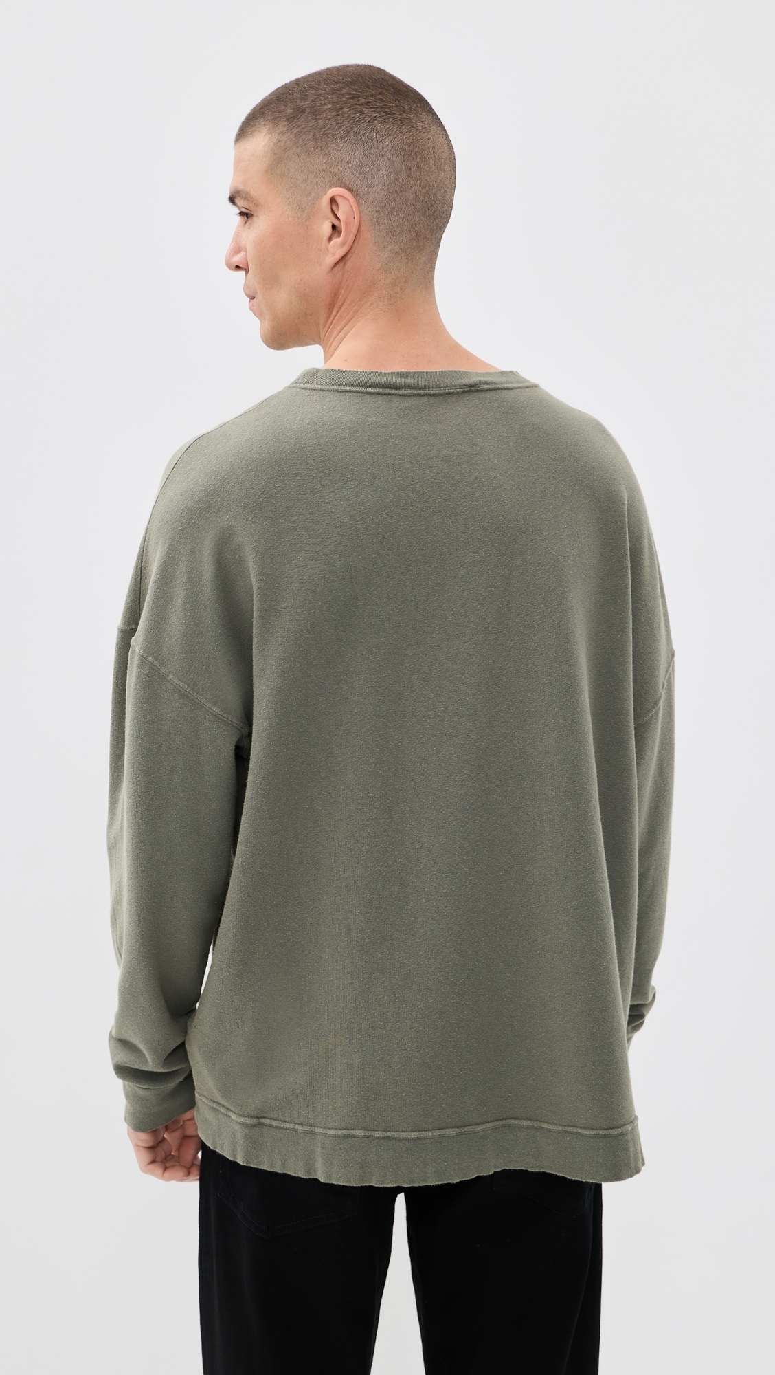 Slack Sweatshirt Worn Olive Rogue Loopback