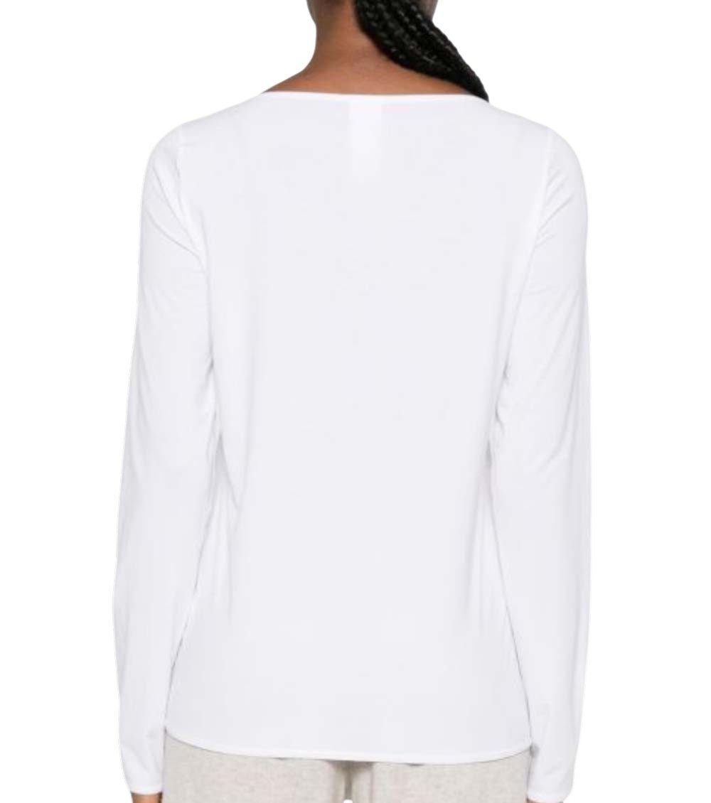 White Crew Neck Full Sleeves T-Shirt
