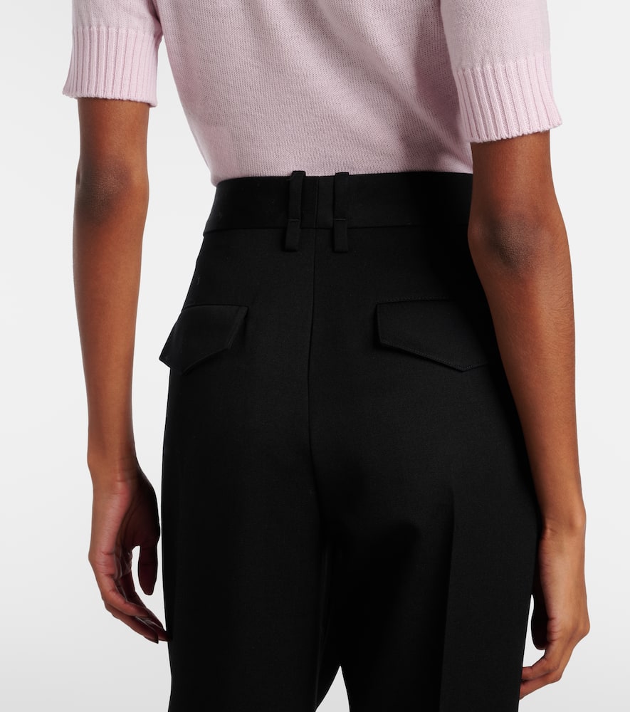 Wool wide-leg pants