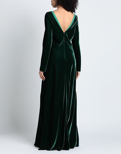 Woman Maxi dress Dark green Size 12 Viscose, Cupro