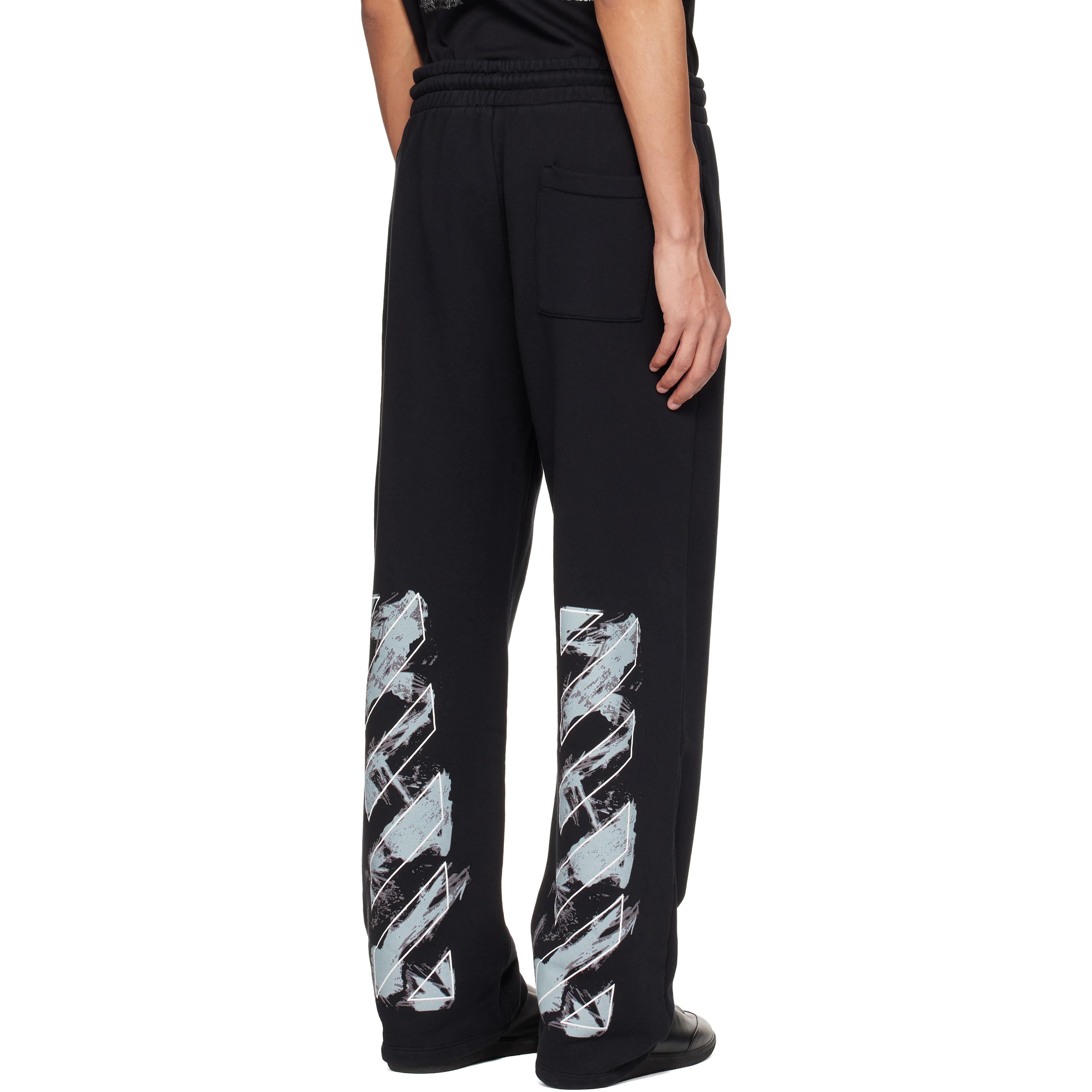 Black Rubbed Paint Arrows Sweatpants