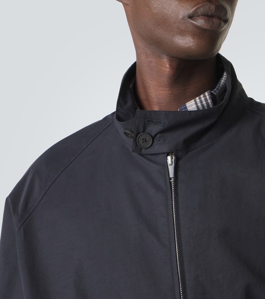 Over cotton-blend bomber jacket