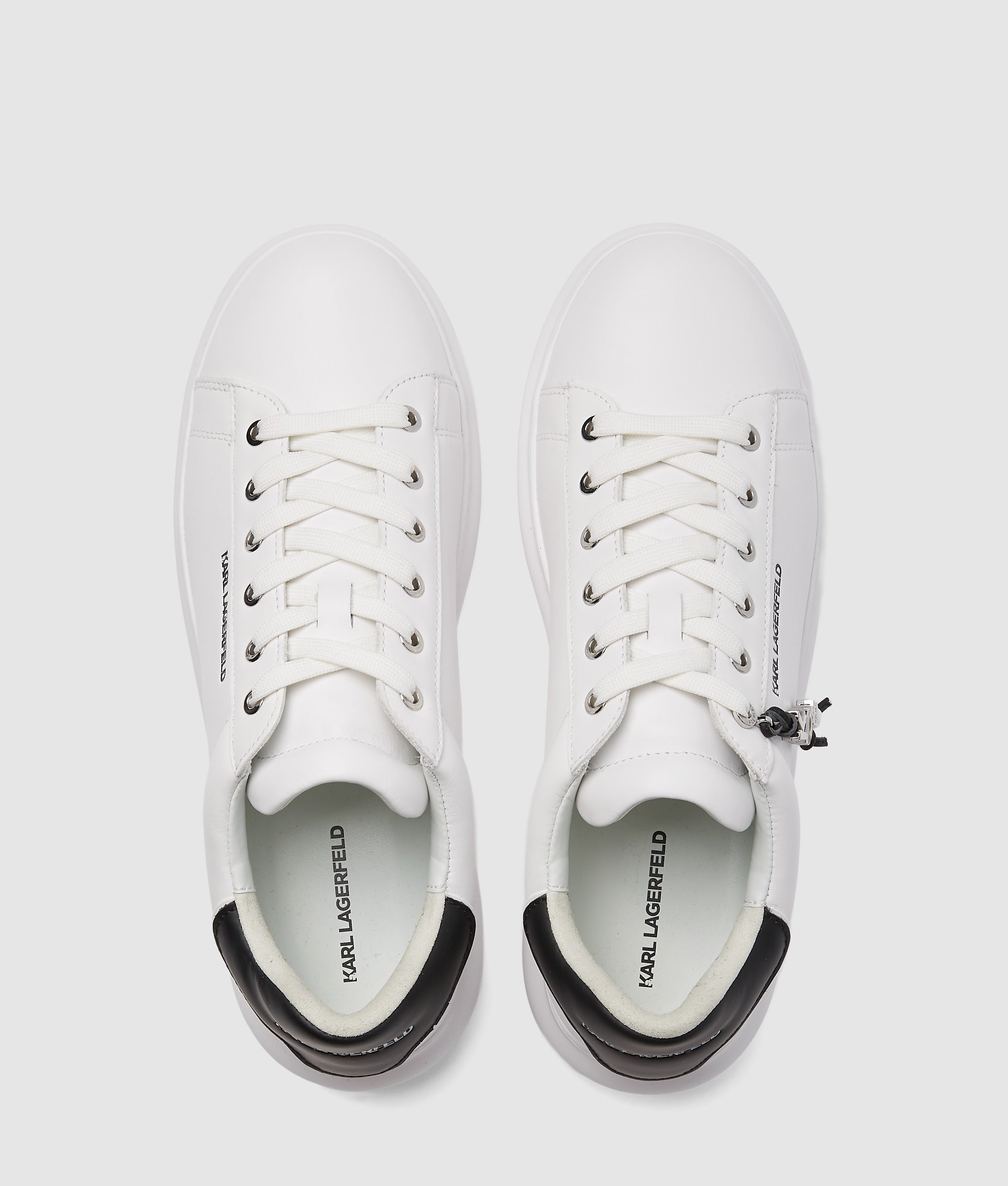Karl Lagerfeld - Exklusive Kapri Ikon Sneakers Mit Anhänger, Herren, Weiss, Größe