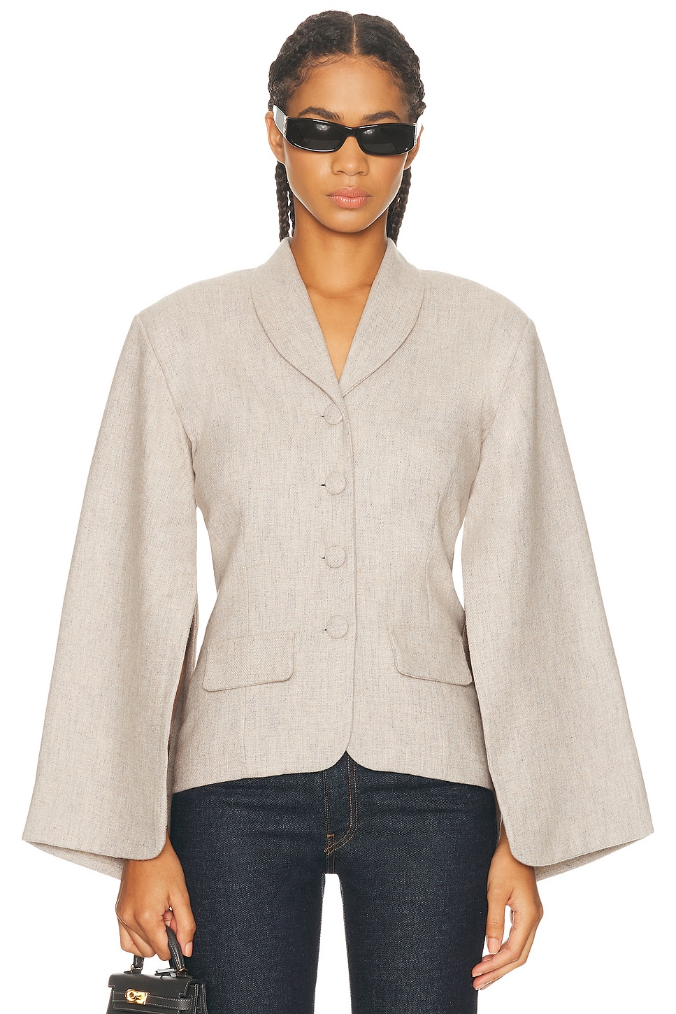 Marlies Grace Cate Jacket in Creamed Grey - Grey. XS also in L