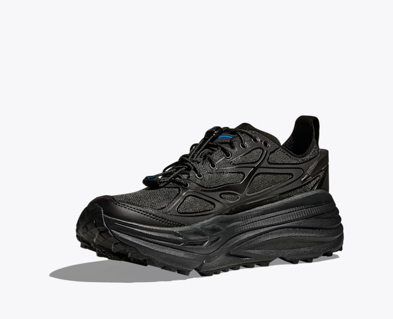 HOKA Stinson One7 + Dover Street Market Shoes in Black/Carbon Black