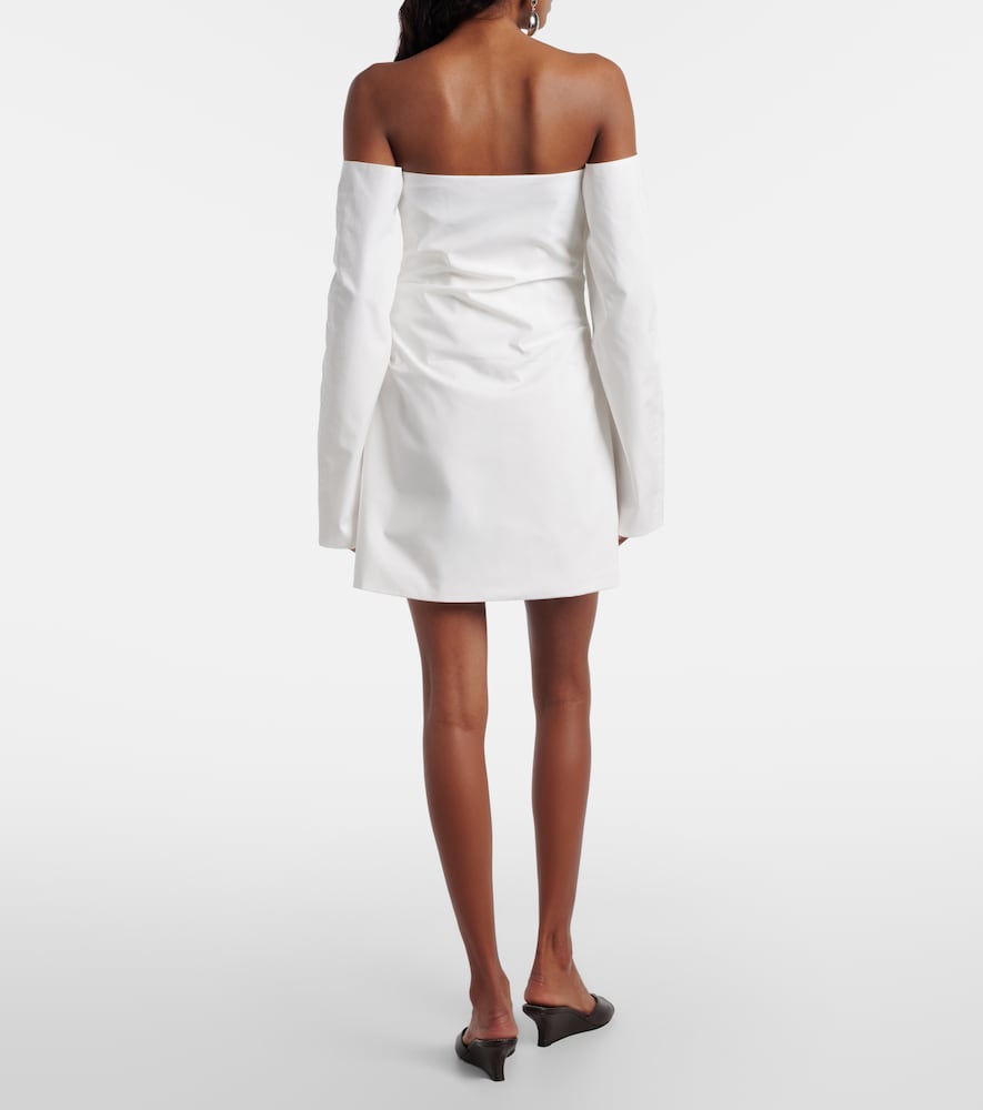 Martina off-shoulder cotton poplin minidress