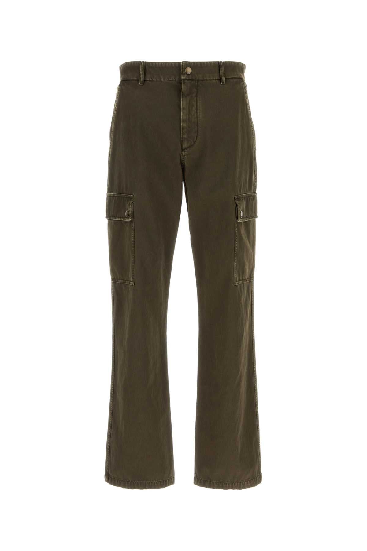 Cotton Utility Cargo Pants — Green