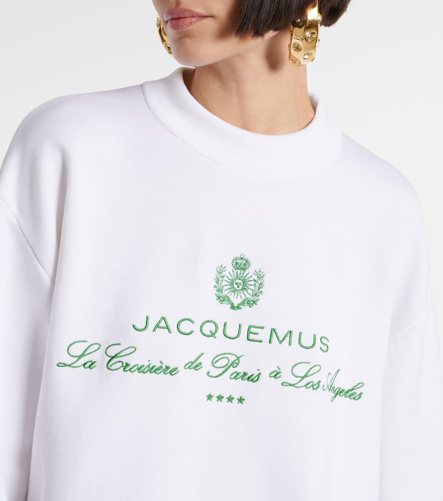 Vince embroidered cotton-blend sweatshirt