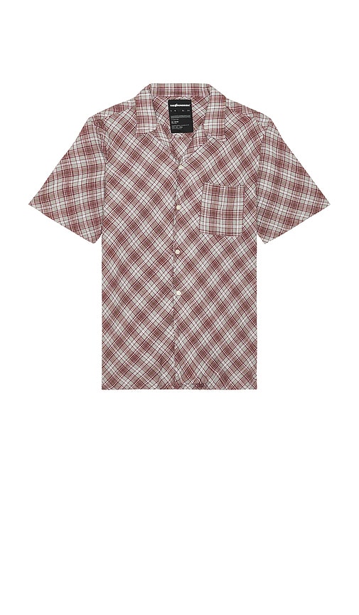 The Hundreds Terrace Woven Shirt in Burgundy.  XL/1X. Also in L