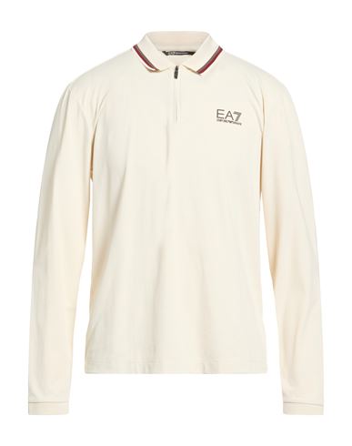 Man Polo shirt Ivory Size M Polyamide, Elastane