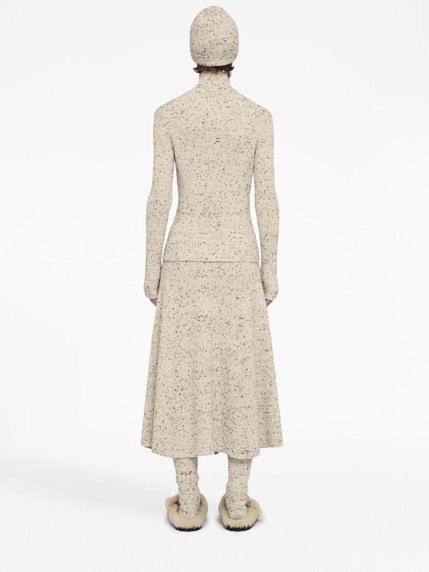 Fine Speckled Wool Skirt