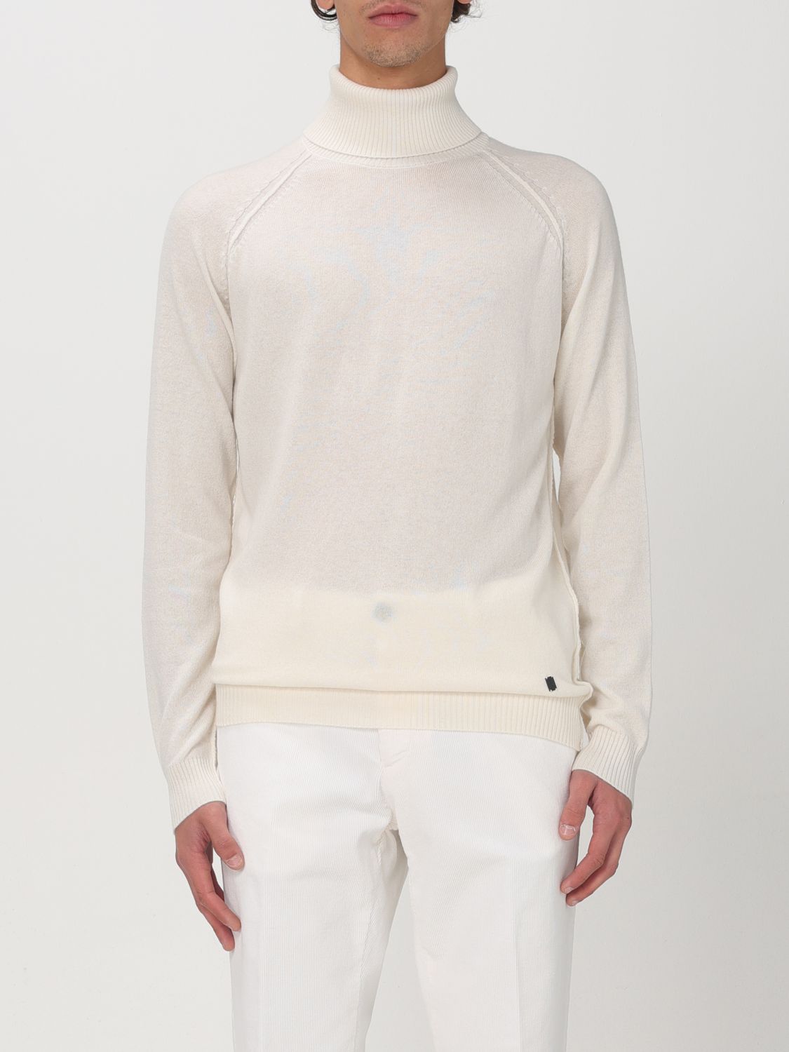 Sweater Men color Yellow Cream