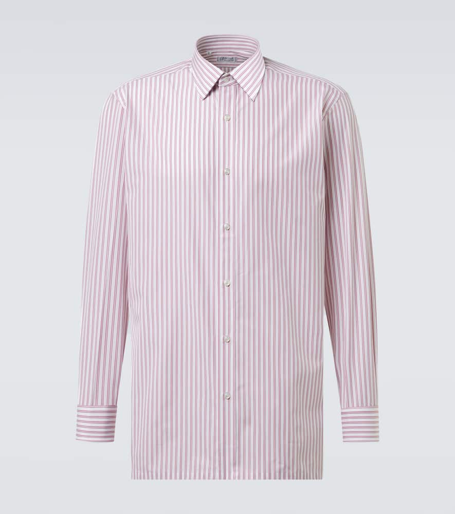 Striped cotton poplin shirt