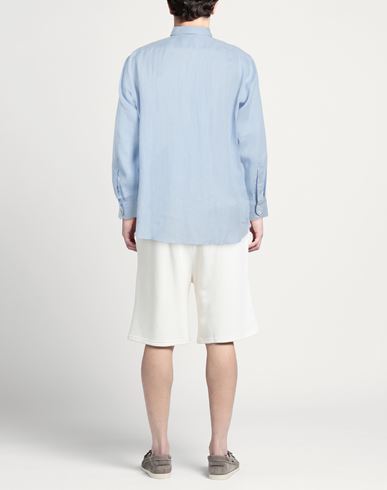 Man Shirt Light blue Size S Linen