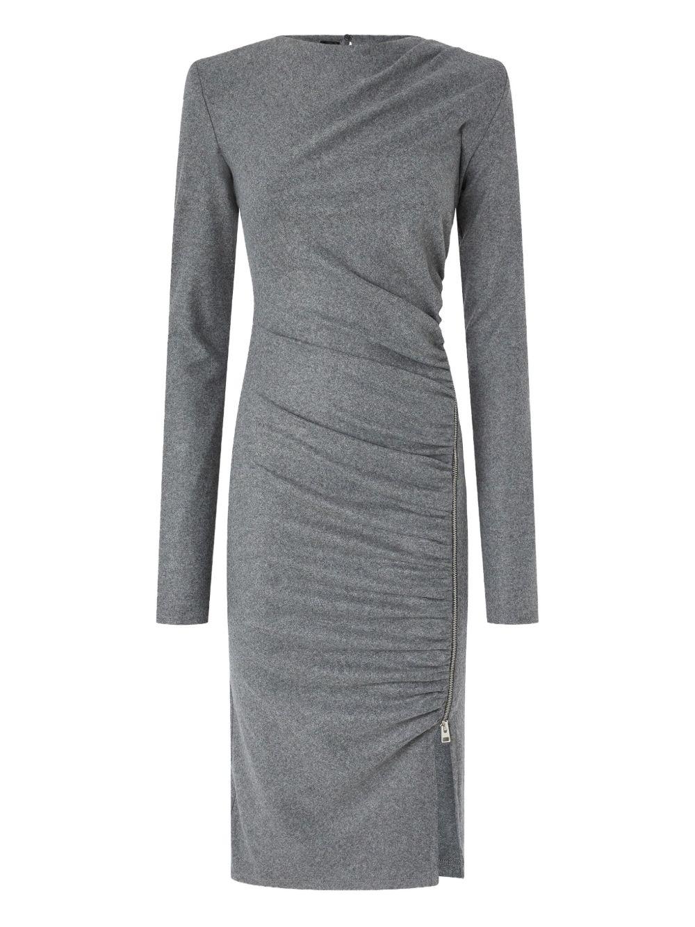 Draped Jersey Dress — Gray