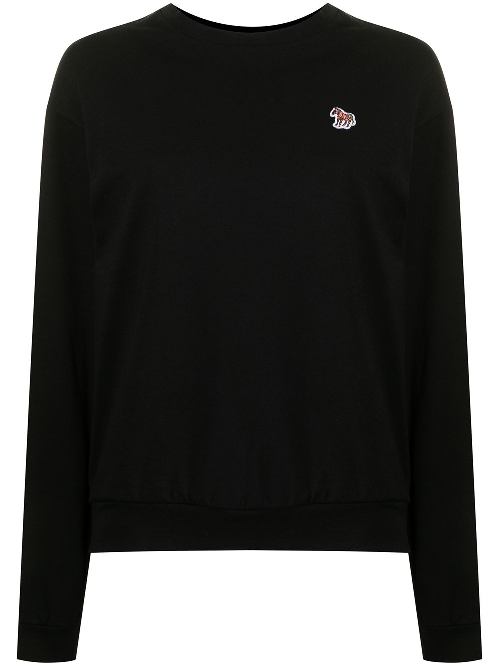 Logo-embroidered jumper - Black