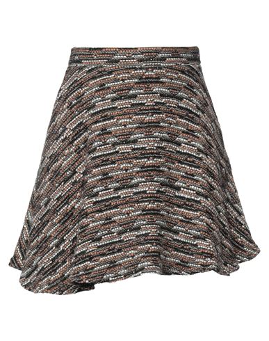Pho Firenze Woman Mini skirt Black Size XS Acrylic, Wool, Polyamide, Polyester, Metallic fiber