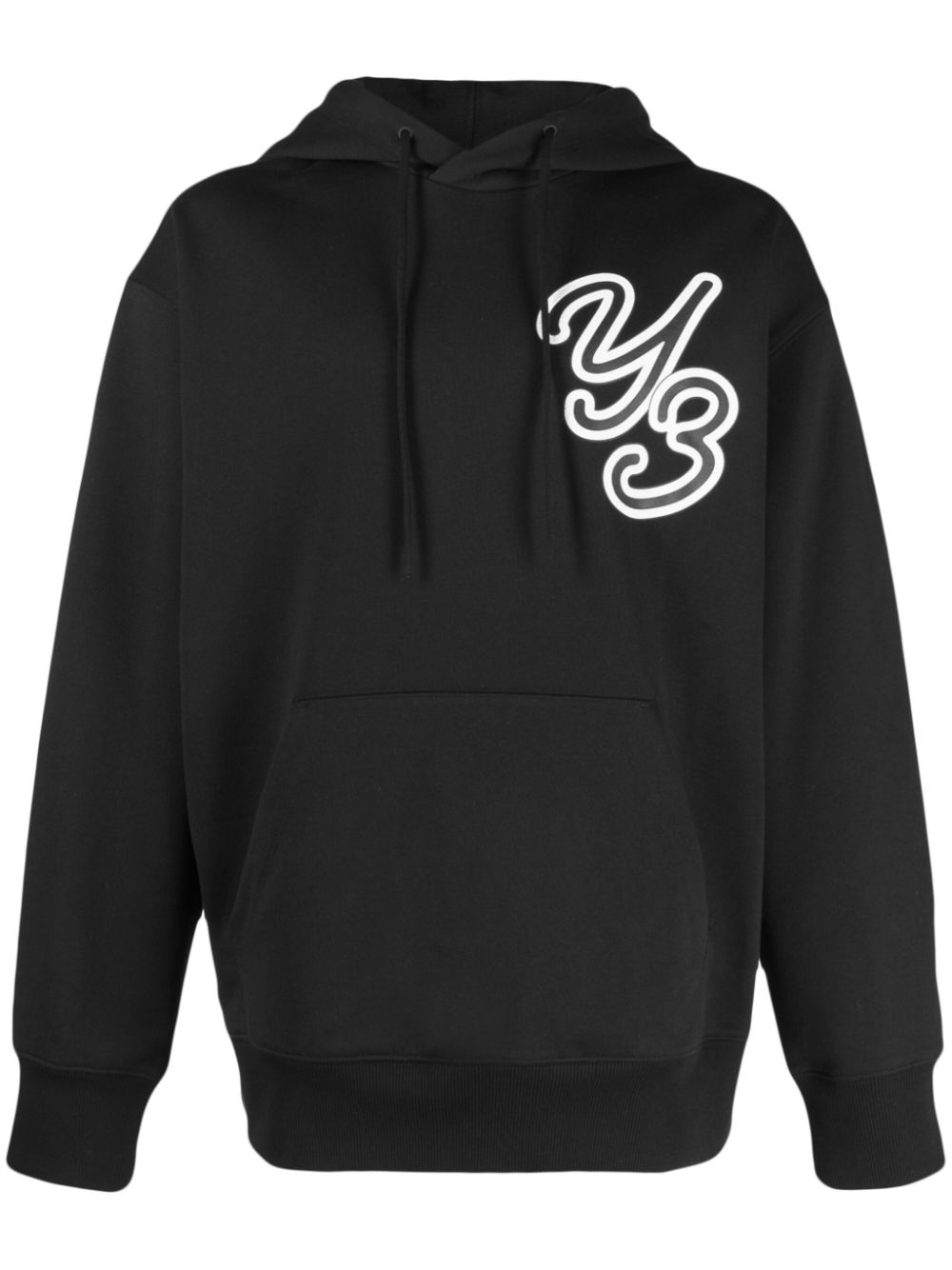 Logo-print organic-cotton hoodie - Black