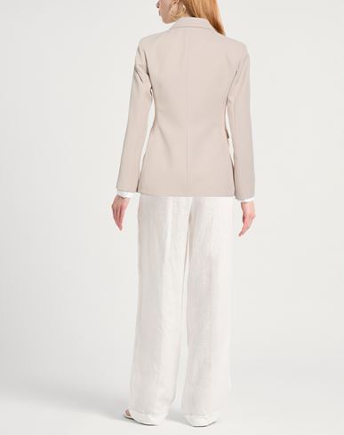 Woman Blazer Beige Size 12 Polyester