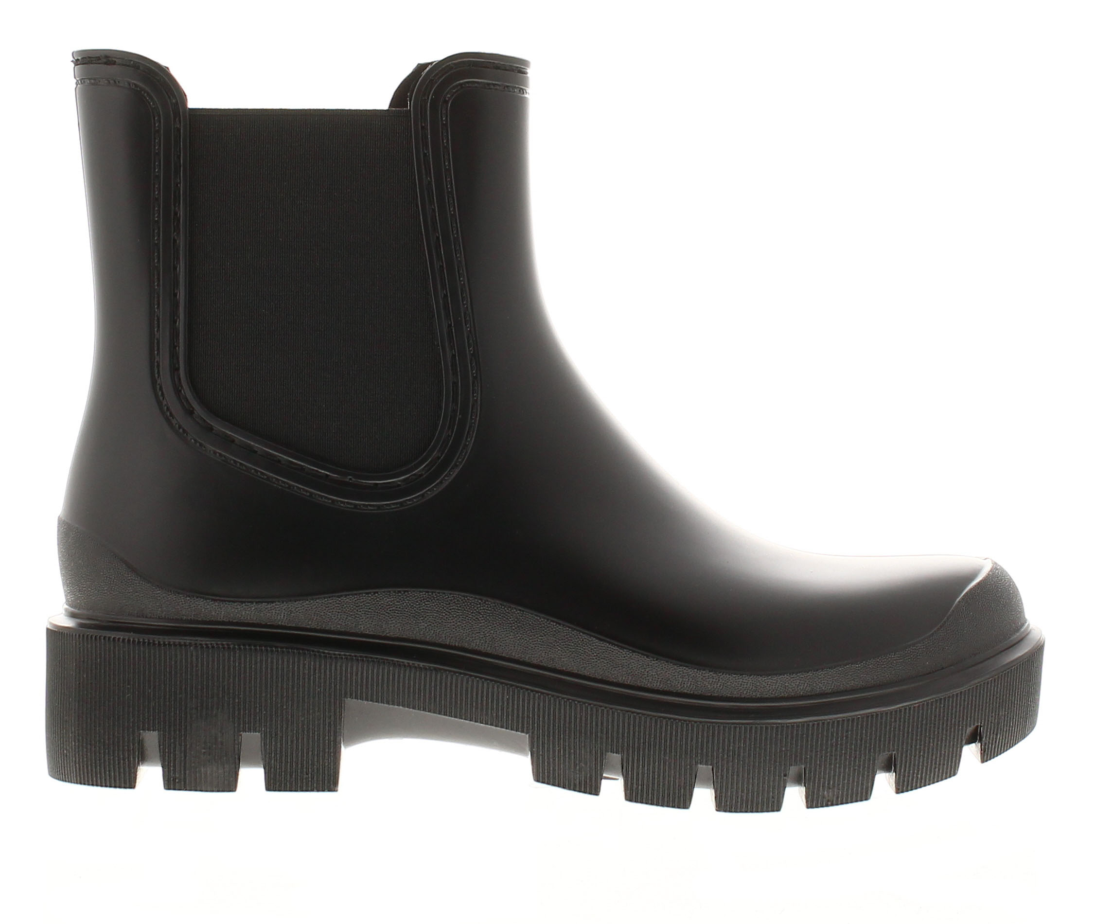 Wynsors Womens Chunky Ankle Wellies Stamp Slip On black