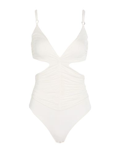Woman Bodysuit Ivory Size 6 Cupro, Elastane
