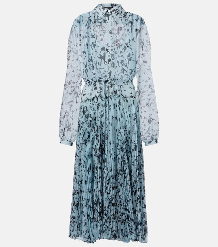 Jones printed chiffon shirt dress