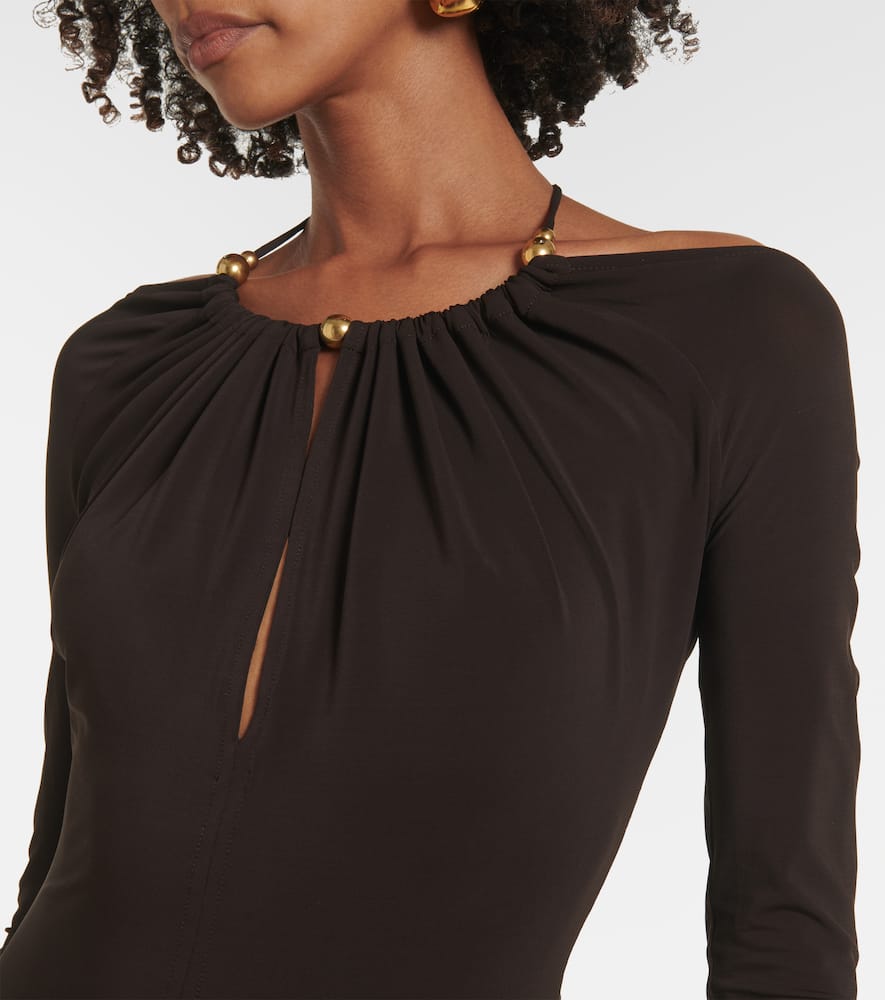 Off-shoulder midi dress