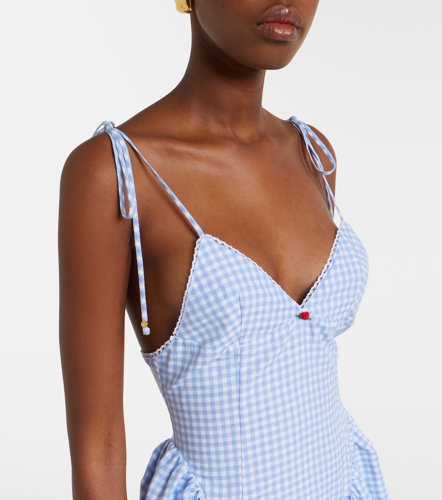 Paloma gingham cotton poplin maxi dress