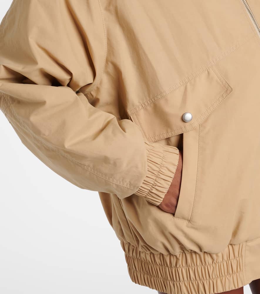Oversized cotton-blend bomber jacket