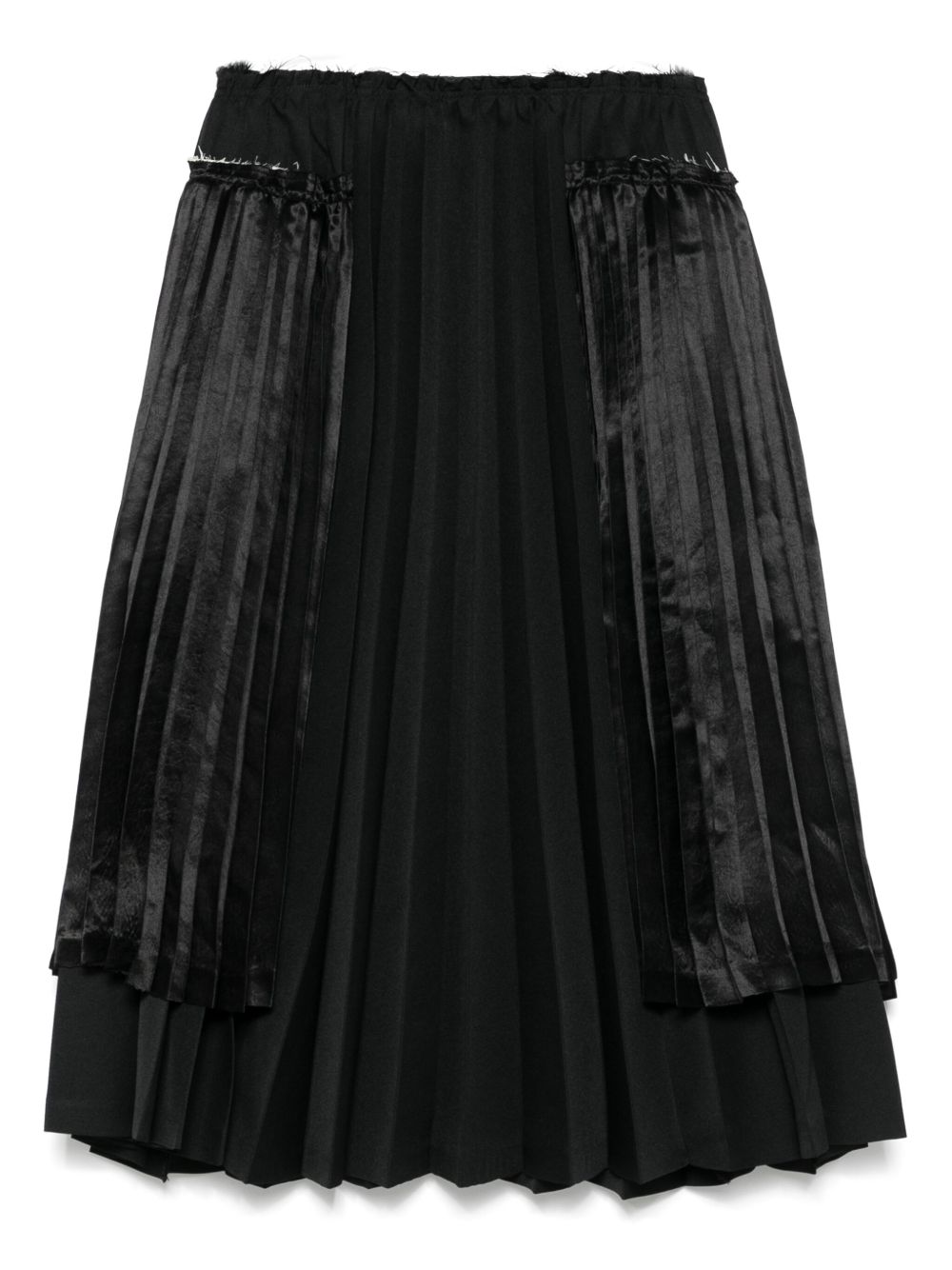Black Comme Des Garçons pleated midi skirt