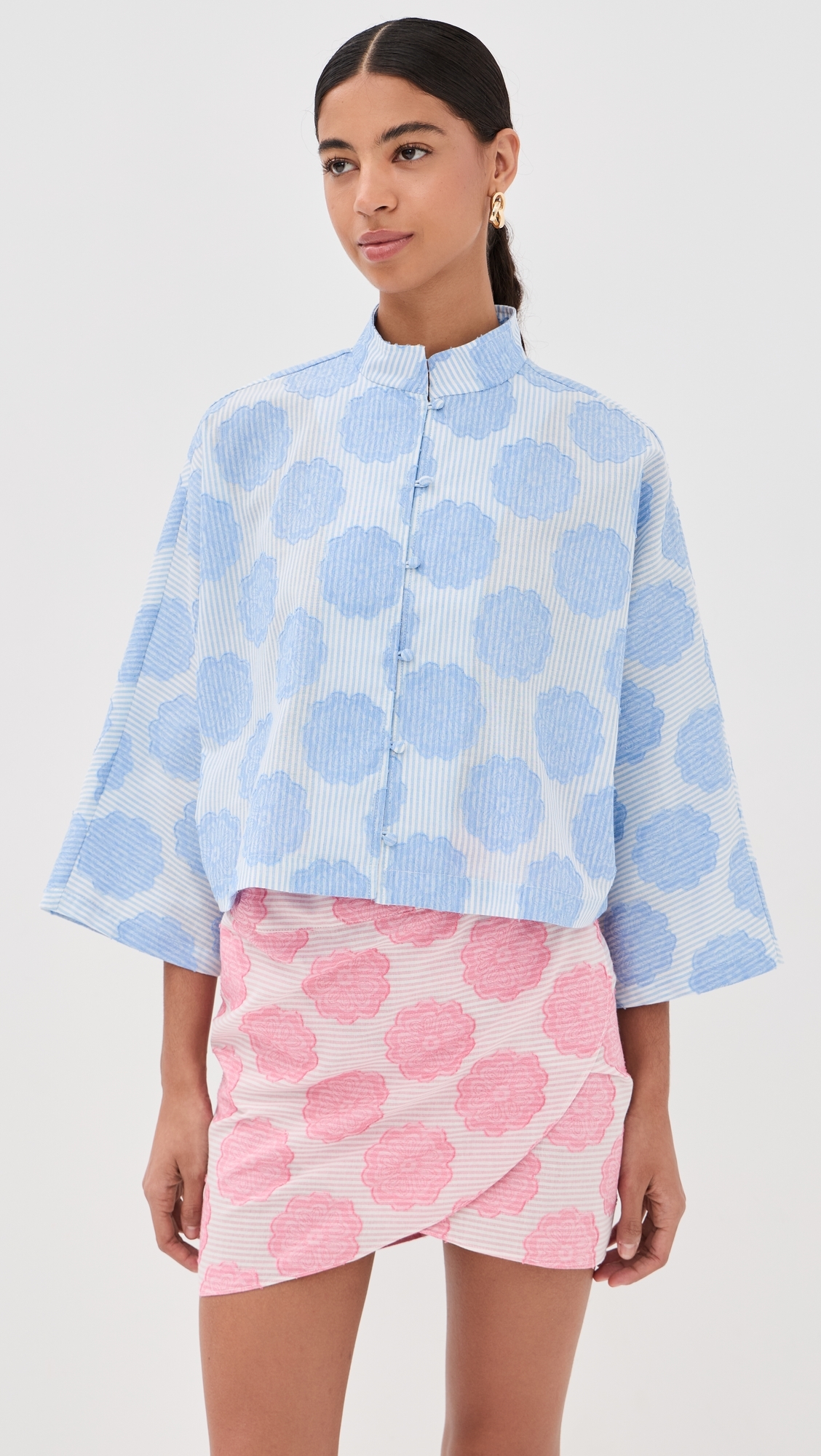 Mod Flower Blue Everyday Shirt Blue One Size