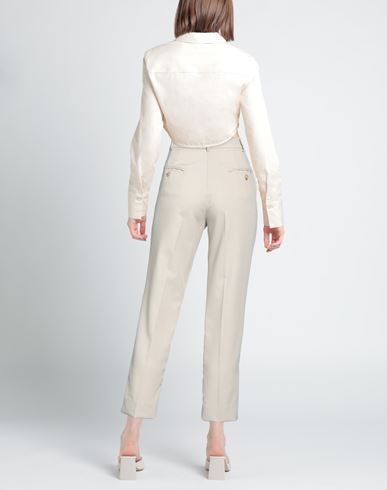 Woman Pants Beige Size 2 Polyester, Elastane, Acetate, Viscose
