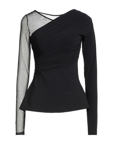 Woman Top Black Size 10 Polyamide, Elastane
