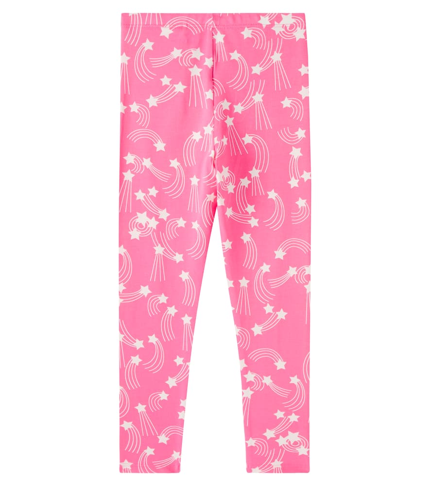 Printed cotton-blend jersey leggings