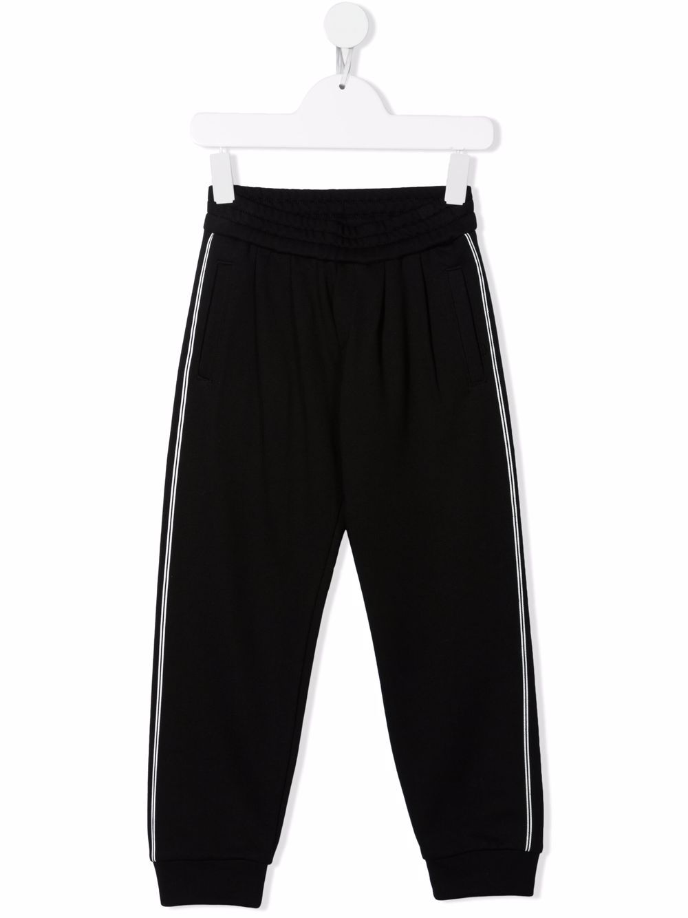Side logo-print track pants - Black