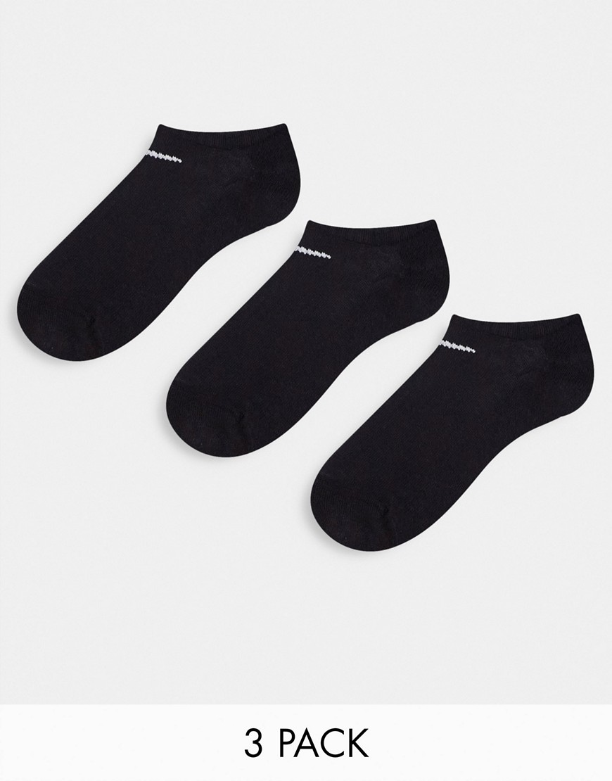 Training Everyday Cushioned 3 pack sneaker sock in black