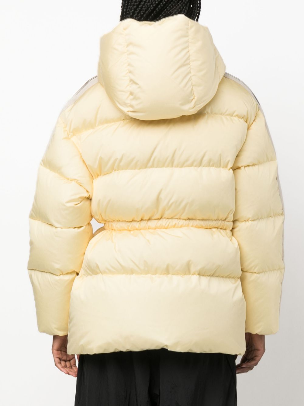 Side-stripe puffer jacket - Yellow