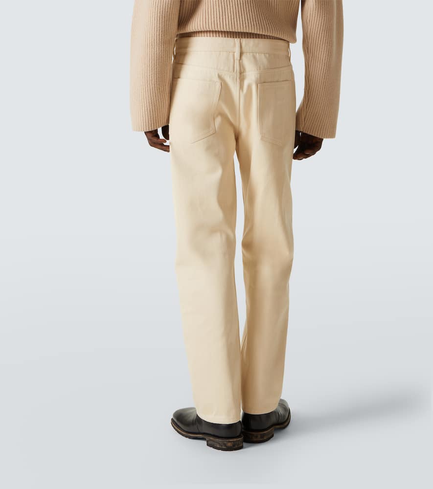 Mid-rise straight jeans
